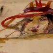 autoportrét s kloboukem