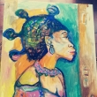 Dívka s účesem #painting #oil#portrait